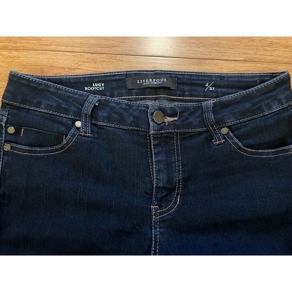EUC Liverpool Lucy Bootcut Jeans Dark Wash Denim Women’s Size 4‎ Flare Trendy - Picture 4 of 7